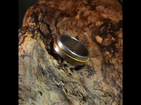 Cargar imagen en el visor de la galería, Silberring 925 Sterlingsilber vergoldet gebürstet Ring 7mm - chic - net.de
