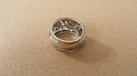 Cargar imagen en el visor de la galería, Silberring Bali Spiral Muster Ring 925er Sterling Silber Damen Designer Schmuck Ringe - chic - net.de
