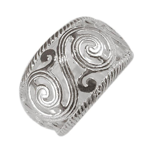 Silberring Bali Spiral Muster Ring 925er Sterling Silber Damen Designer Schmuck Ringe - chic - net.de
