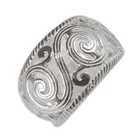 Cargar imagen en el visor de la galería, Silberring Bali Spiral Muster Ring 925er Sterling Silber Damen Designer Schmuck Ringe - chic - net.de
