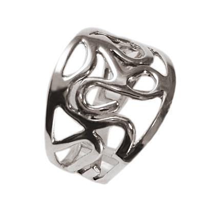 Silberring filigran Bögen Loch Muster Ring 925er Sterling Silber Damen Schmuck Ringe - chic - net.de