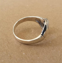 Cargar imagen en el visor de la galería, Silberring glänzend dunkel oxidiert zwei Hände Ring 925er Sterling Silber Damen Schmuck Ringe - chic - net.de
