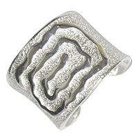 Load image into Gallery viewer, Silberring hell oxidiert offen Spirale eckig 925er Sterling Silber Damen Silberschmuck Ringe - chic - net.de
