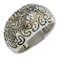 Cargar imagen en el visor de la galería, Silberring Hörnchen Kreise Muster Ring 925er Sterling Silber Damen Designer Schmuck - chic - net.de
