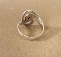 Cargar imagen en el visor de la galería, Silberring Ring geschwungene Wellen Strudel Ringe 925er Sterling Silber Schmuck - chic - net.de
