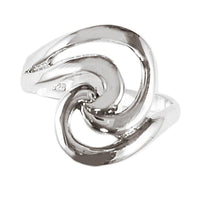 Cargar imagen en el visor de la galería, Silberring Ring geschwungene Wellen Strudel Ringe 925er Sterling Silber Schmuck - chic - net.de
