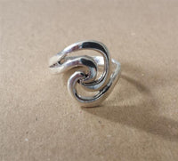 Cargar imagen en el visor de la galería, Silberring Ring geschwungene Wellen Strudel Ringe 925er Sterling Silber Schmuck - chic - net.de
