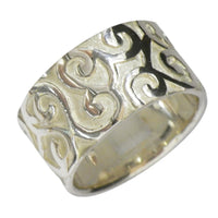Load image into Gallery viewer, Silberring Spiraldesign glänzend hell oxidiert Ringe 925er Sterling Silber Damen Designer Schmuck - chic - net.de
