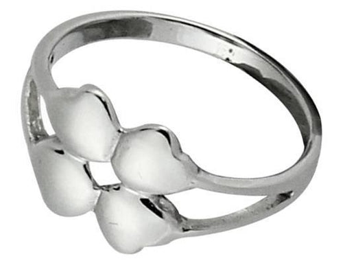 Silberring vierblättriges Kleeblatt 925er Sterling Silber Designer Ringe Schmuck - chic - net.de