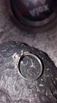 Cargar imagen en el visor de la galería, Silberringe Chalzedon Seile Spiralbögen Kreise oval 925 - chic - net.de
