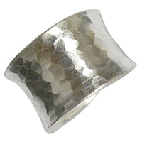 Load image into Gallery viewer, Silberringe gehämmert 15mm breit offen verstellbar Ringe 925 Sterling Silber - chic - net.de
