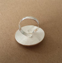 Cargar imagen en el visor de la galería, Silberringe Perle Spirale flach rund 925er Sterling Silber Ringe verstellbar unisex - chic - net.de
