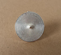 Cargar imagen en el visor de la galería, Silberringe Perle Spirale flach rund 925er Sterling Silber Ringe verstellbar unisex - chic - net.de
