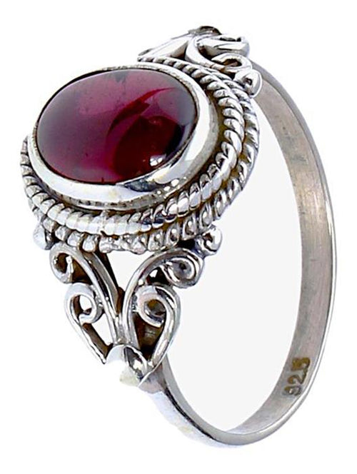 Silberringe Rubin Seile Spiralbögen Kreise oval 925 - chic - net.de