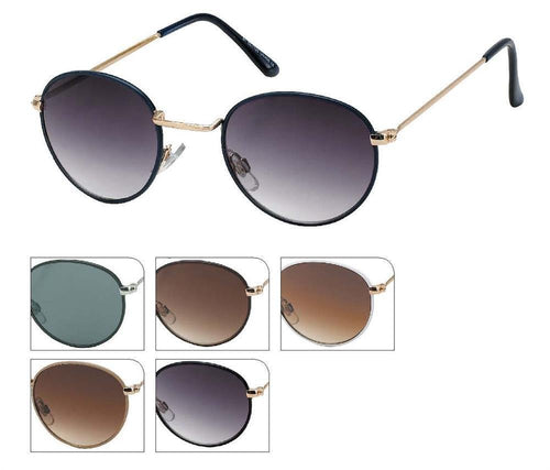 Sonnenbrille kleine Gläser John Lennon Hippie Brille Metall bunt getönt 400 UV unisex - chic - net.de