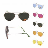 Load image into Gallery viewer, Sonnenbrille Pilotenbrille Classic bunte Linse golden 400 UV Retro unisex - chic - net.de
