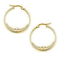 Cargar imagen en el visor de la galería, Strahlende Creolen - Handgefertigte Damenohrringe in gold und silber - chic - net.de
