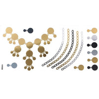 Cargar imagen en el visor de la galería, Tattoo Motivbogen golden silbern schwarz temporär Klebetattoos Plättchen Schmuck Tattoos - chic - net.de
