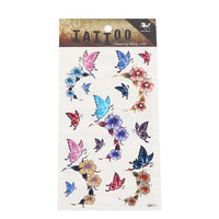 Load image into Gallery viewer, Tattoo Schmetterlinge welke Blüten Blumen Blätter bunt pastell 18 Motive 1 Bogen - chic - net.de
