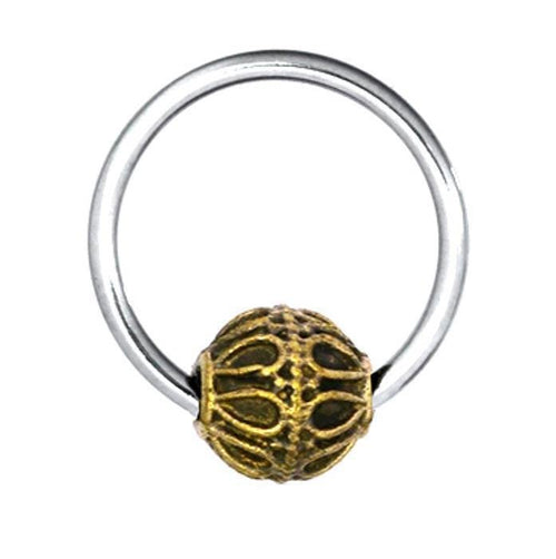 Universal Piercing Kugel Ring Edelstahl Brass Bögen - chic - net.de