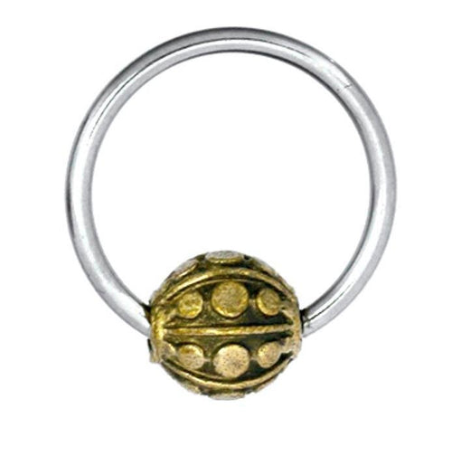 Universal Piercing Kugel Ring Edelstahl Brass Kreise - chic - net.de