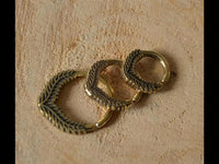 Cargar imagen en el visor de la galería, Universal Piercing Ring Brass Blätter Zweige gold - chic - net.de
