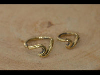 Cargar imagen en el visor de la galería, Universal Piercing Ring Brass gold Welle Wave - chic - net.de
