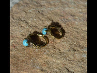 Cargar imagen en el visor de la galería, Universal Piercing Ring Brass Knoten celtic Türkis - chic - net.de
