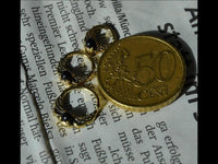 Cargar imagen en el visor de la galería, Universal Piercing Ring Brass Onyx Stein Knoten celtic - chic - net.de
