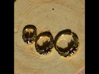 Cargar imagen en el visor de la galería, Universal Piercing Ring Brass pink Kristall Knoten celtic - chic - net.de
