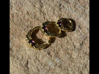 Cargar imagen en el visor de la galería, Universal Piercing Ring Brass pink Kristall Knoten celtic - chic - net.de
