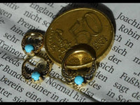 Cargar imagen en el visor de la galería, Universal Piercing Ring Brass Türkis Stein Knoten celtic - chic - net.de
