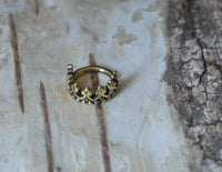 Cargar imagen en el visor de la galería, Universal Piercing Ring Messing gold Krone - chic - net.de
