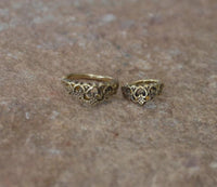 Cargar imagen en el visor de la galería, Universal Piercing Ring Messing Herz Diadem Nase Ohr - chic - net.de
