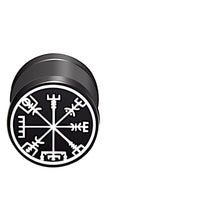 Load image into Gallery viewer, Fake Piercing Plug Viking schwarz Edelstahl 10mm
