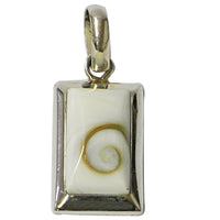 Load image into Gallery viewer, Shivaauge Silberanhänger Rechteck 18 mm Anhänger 925er Sterling Silber Shiva Auge Eye Damen Schmuck
