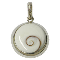 Cargar imagen en el visor de la galería, Shivaauge rund Silberanhänger 18 mm Rand Anhänger 925er Sterling Silber Shiva Auge Eye Damen

