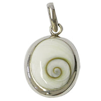 Load image into Gallery viewer, Shivaauge Silberanhänger oval Rand 22 mm Anhänger 925er Sterling Silber Shiva Auge Eye Damen Schmuck
