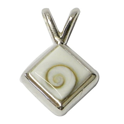 Shivaauge Silberanhänger Karo zwei Ösen Anhänger 925er Sterling Silber Shiva Auge Eye Damen Schmuck