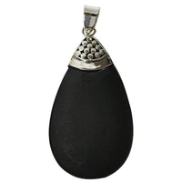 Load image into Gallery viewer, Lavasteinanhänger Unisex Anhänger 925er Sterling Silber Lavastein Schmuck Tropfen Punktmuster
