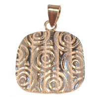 Load image into Gallery viewer, Silberanhänger Quadrat Spiralmuster Anhänger Sterling Silber 925er Unisex Schmuck
