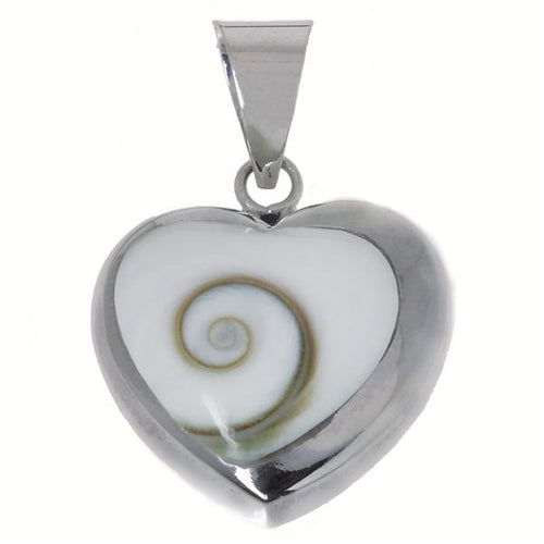 Shiva Eye Heart 20 mm Silver Pendant 925 Sterling Silver Shiva Eye Eye Women's Jewelry