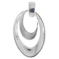 Load image into Gallery viewer, Silberanhänger zwei Ellipsen gebürstet glänzend Anhänger Sterling Silber 925er
