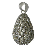 Load image into Gallery viewer, Glitzerschmuckset Birne weiß Kristall Zirkonia Anhänger Ohrringe 925er Sterling Silber Damen Schmuck
