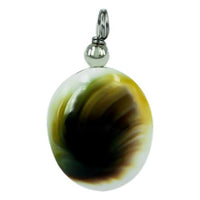 Load image into Gallery viewer, Shivaauge Silberanhänger Perle oval 15 mm Anhänger 925er Silber Shiva Auge Eye Damen Schmuck
