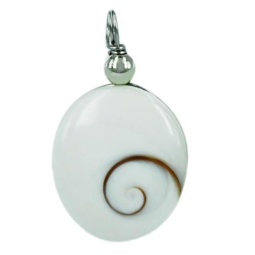 Shivaauge Silberanhänger Perle oval 20 mm Anhänger 925er Sterling Silber Shiva Auge Eye Schmuck