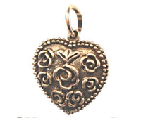 Load image into Gallery viewer, Silberanhänger Rosen Herz Anhänger Sterling Silber 925er Damen Schmuck
