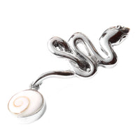 Load image into Gallery viewer, Silberanhänger Schlange Shivaauge Anhänger Kette 925er Sterling Silber Unisex Shiva Auge eye Schmuck
