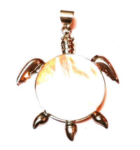 Load image into Gallery viewer, Perlmutt Muschel Silberanhänger Anhänger Kette 925er Sterling Silber Schildkröte
