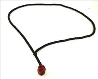 Load image into Gallery viewer, Steinanhänger Holzkette Totenkopf rot braun 80 cm marmoriert unisex Kette
